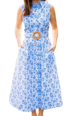 Dresses^Kiel James Patrick Azure Blossom Shirt Dress