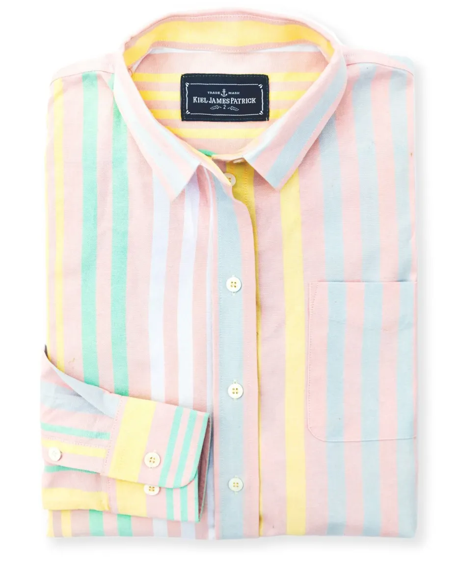 Shirts^Kiel James Patrick Bahama Breeze Striped Oxford