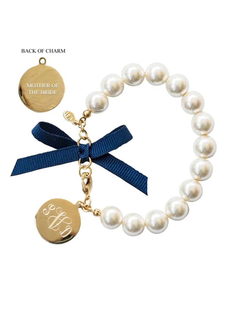Wedding Gifts For Her^Kiel James Patrick Classy Girls Wear Pearls Monogram Wedding Bracelet
