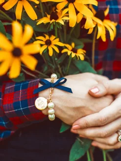 Monogrammed Jewelry^Kiel James Patrick Classy Girls Wear Pearls Monogram Bracelet