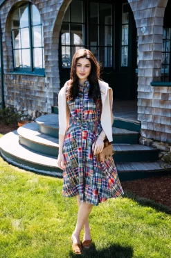 Dresses^Kiel James Patrick Jacqueline Patchwork Madras Shirtdress