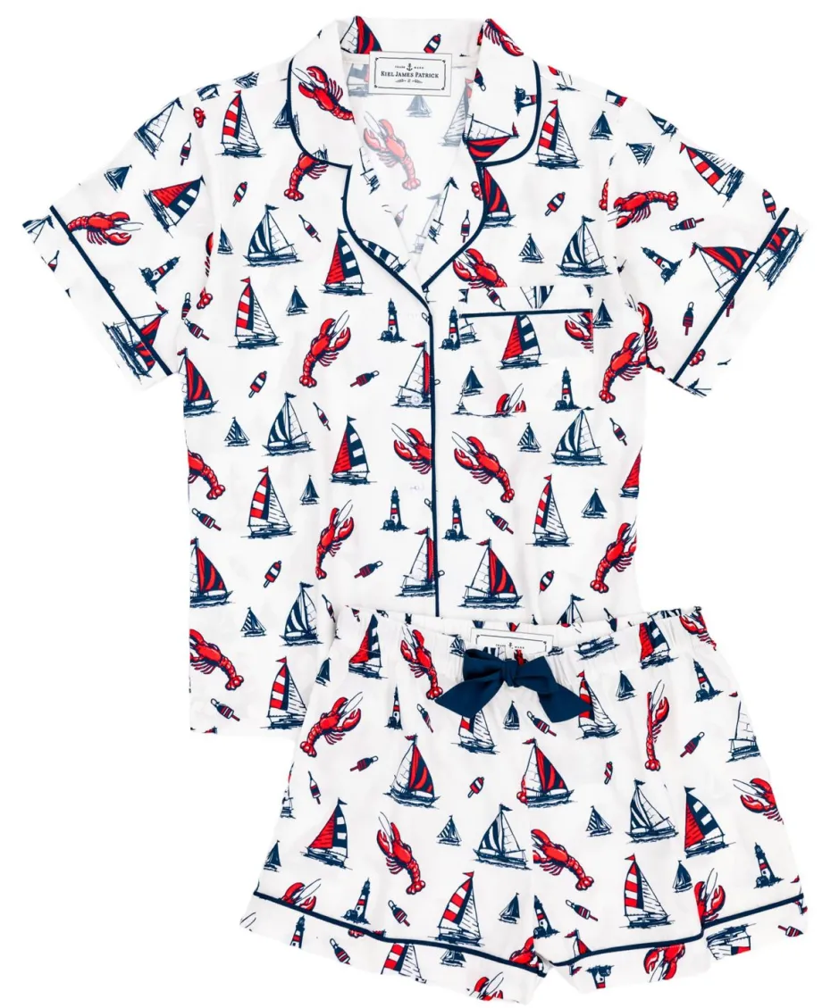 Pajamas^Kiel James Patrick Lobster Buoy Drawstring Shorts Pajama Set