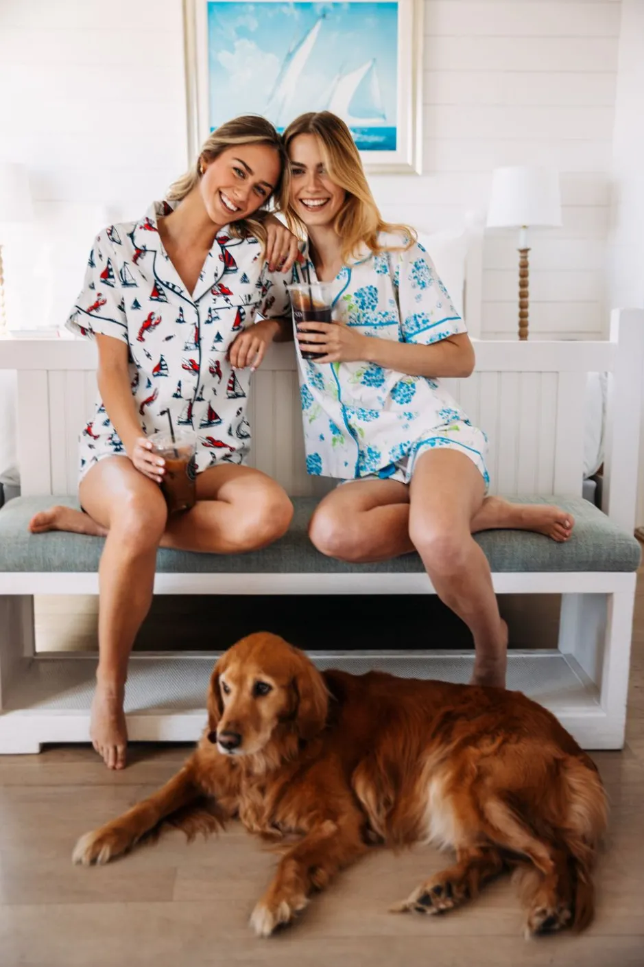 Pajamas^Kiel James Patrick Lobster Buoy Drawstring Shorts Pajama Set