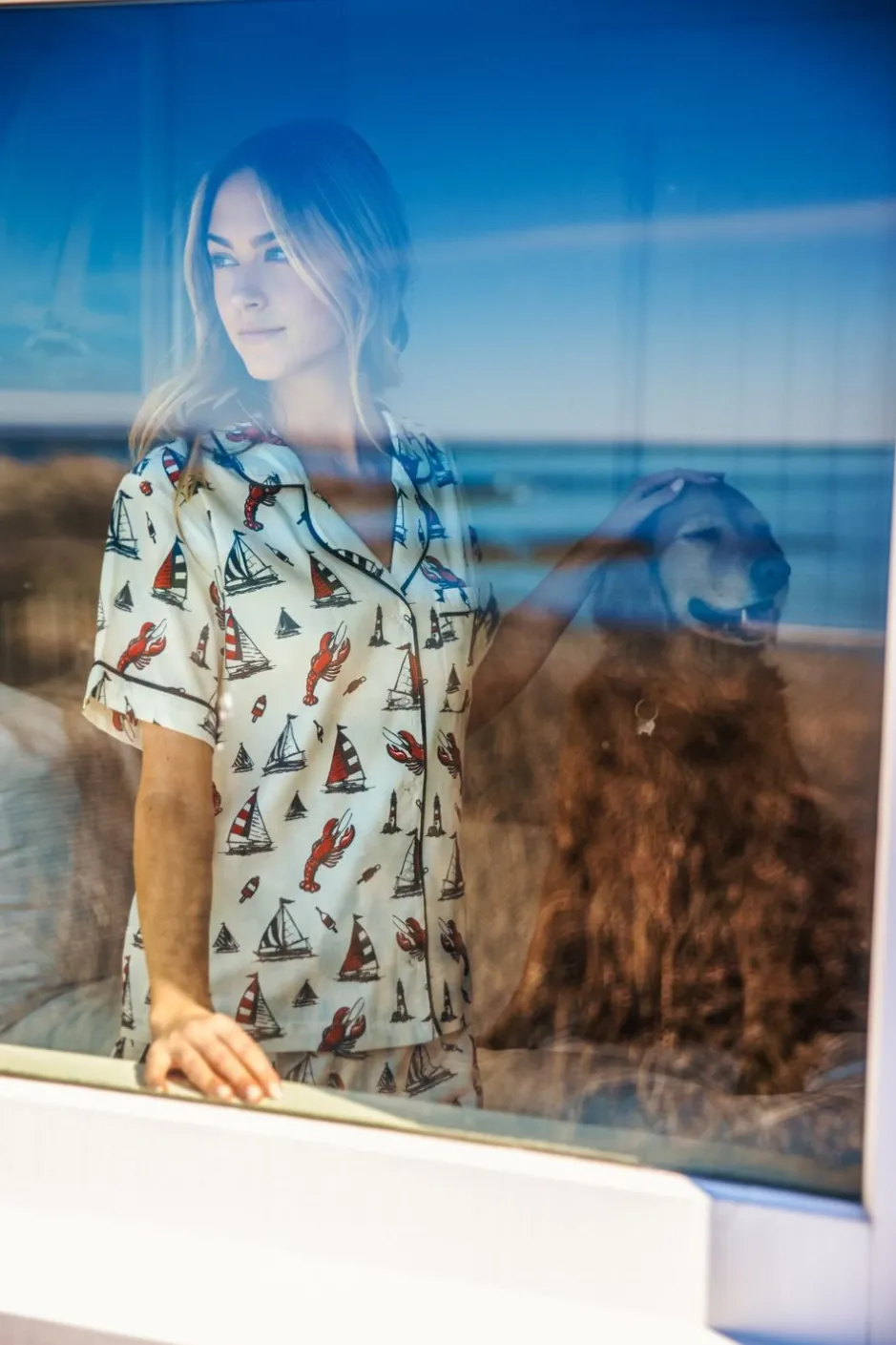 Pajamas^Kiel James Patrick Lobster Buoy Drawstring Shorts Pajama Set