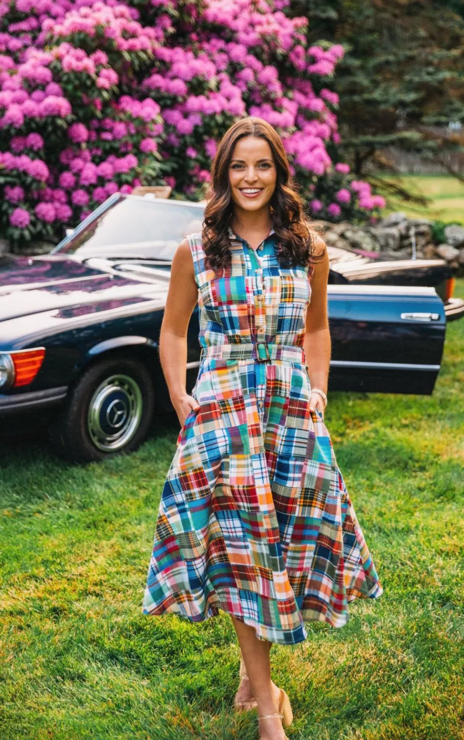 Dresses^Kiel James Patrick Montauk Patchwork Madras Shirtdress