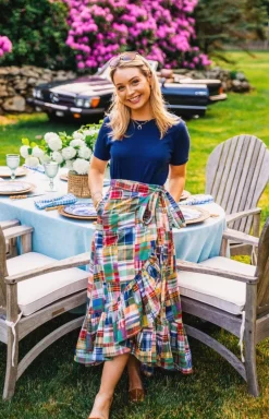 Skirts^Kiel James Patrick Montauk Patchwork Madras Skirt