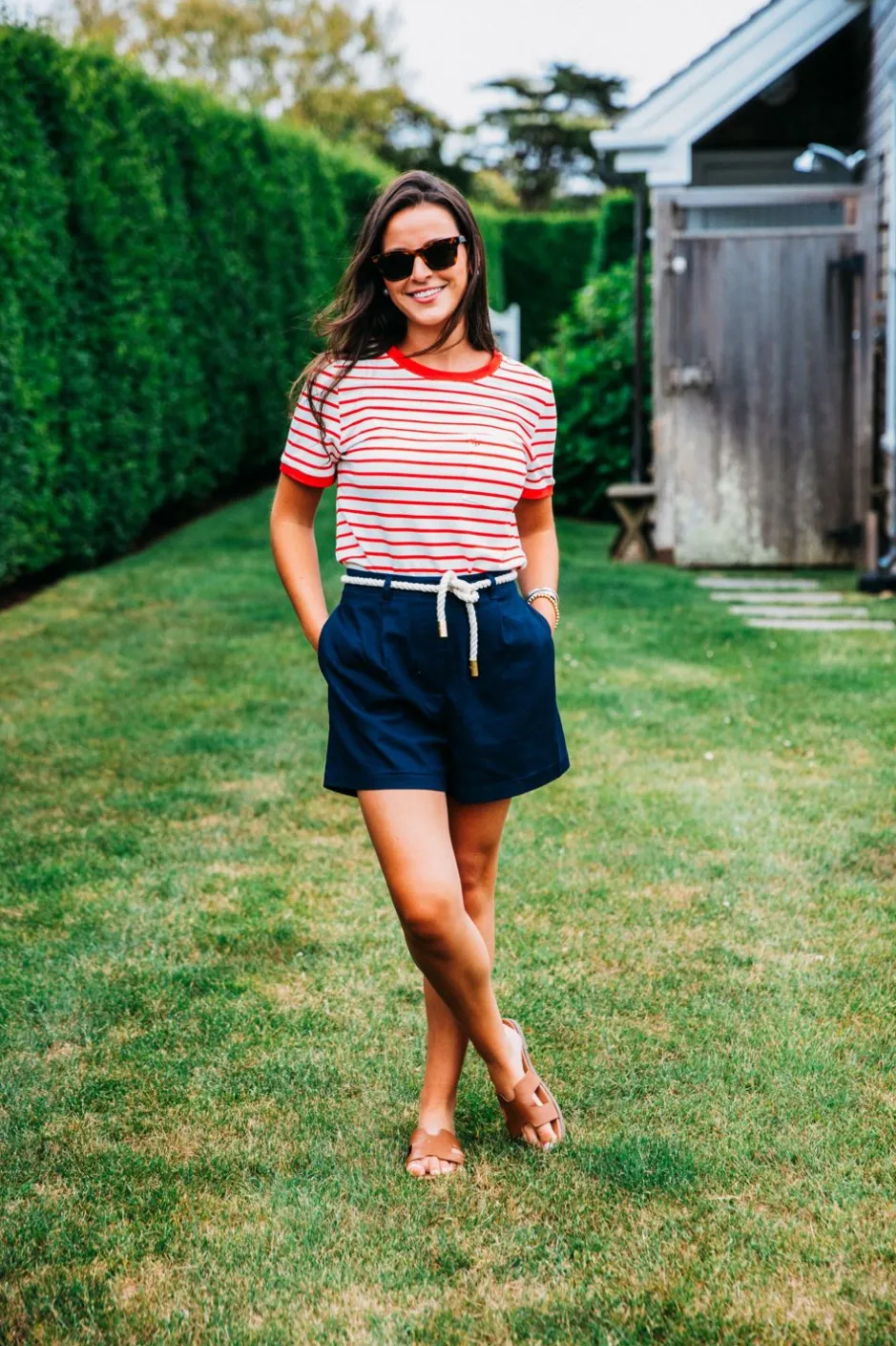 Shorts^Kiel James Patrick Newport Blues Linen Shorts