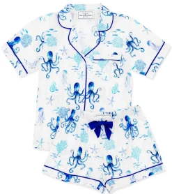 Pajamas^Kiel James Patrick Octopus Garden Drawstring Shorts Pajama Set