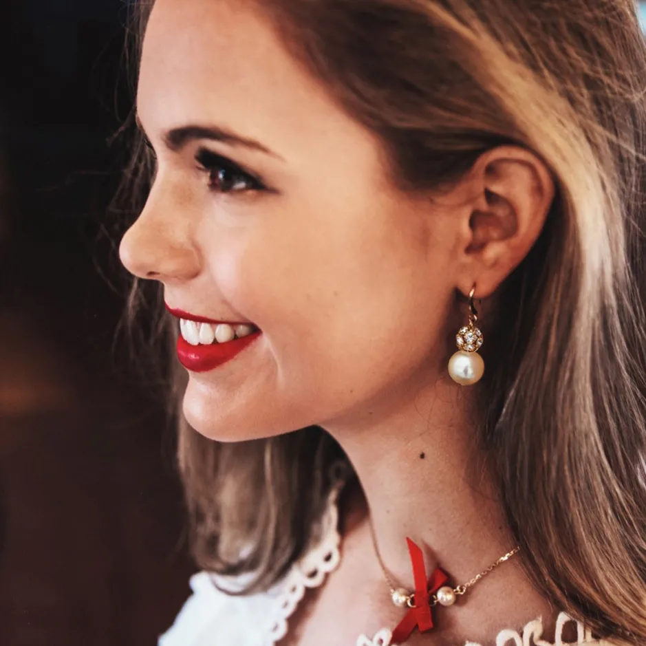 Earrings^Kiel James Patrick Pearl Chandelier