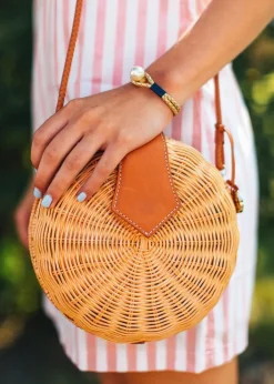 Leather Bracelets^Kiel James Patrick Pearl Knot Gold