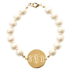 Monogrammed Jewelry^Kiel James Patrick Pearl Monogram Bracelet