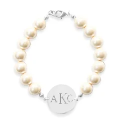 Bracelets And Bangles^Kiel James Patrick Pearl Monogram Bracelet