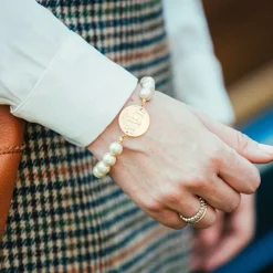 Bracelets And Bangles^Kiel James Patrick Pearl Monogram Bracelet