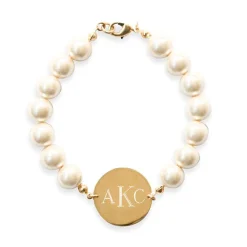 Bracelets And Bangles^Kiel James Patrick Pearl Monogram Bracelet