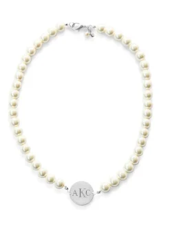 Monogrammed Jewelry^Kiel James Patrick Pearl Monogram Necklace
