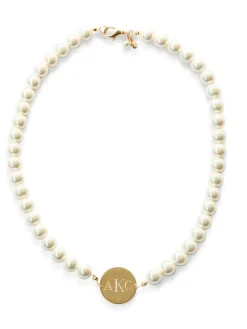Necklaces^Kiel James Patrick Pearl Monogram Necklace