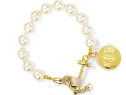 Monogrammed Jewelry^Kiel James Patrick Pearls On Champagne Mom-O-Gram