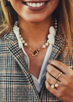 Rings^Kiel James Patrick Scalloped Ring - Pearl