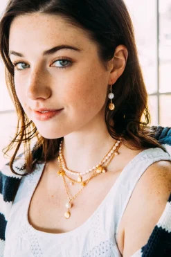 Necklaces^Kiel James Patrick Sunflower Pearl Drop Necklace