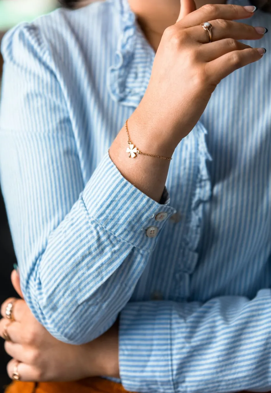 Bracelets And Bangles^Kiel James Patrick The Gold Four Leaf Clover Bracelet