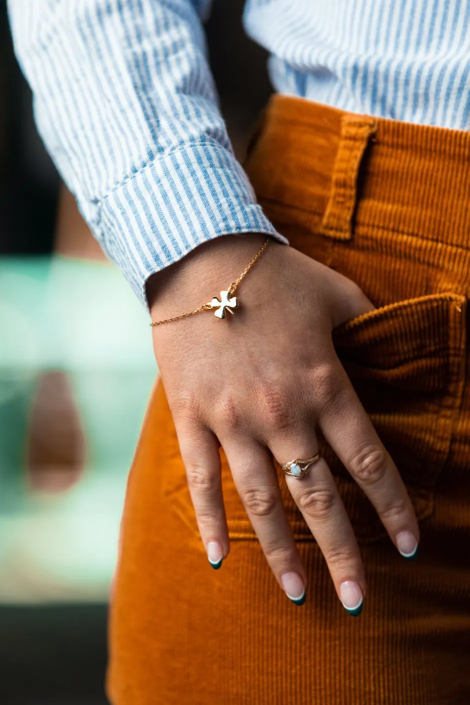 Bracelets And Bangles^Kiel James Patrick The Gold Four Leaf Clover Bracelet