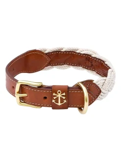 Leashes & Collars^Kiel James Patrick The Knotty Dog Collar- White
