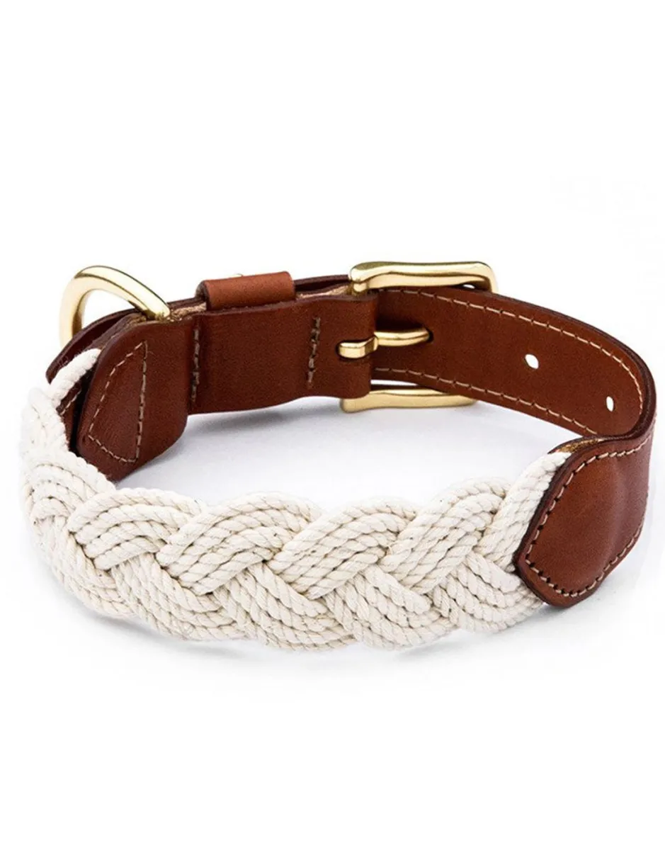 Leashes & Collars^Kiel James Patrick The Knotty Dog Collar- White
