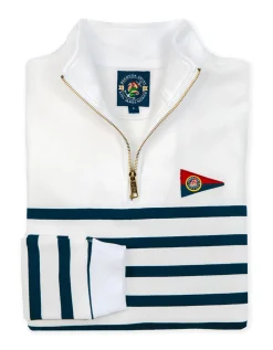 Quarterzips^Kiel James Patrick The Saltwater Striped Quarterzip- Men'S